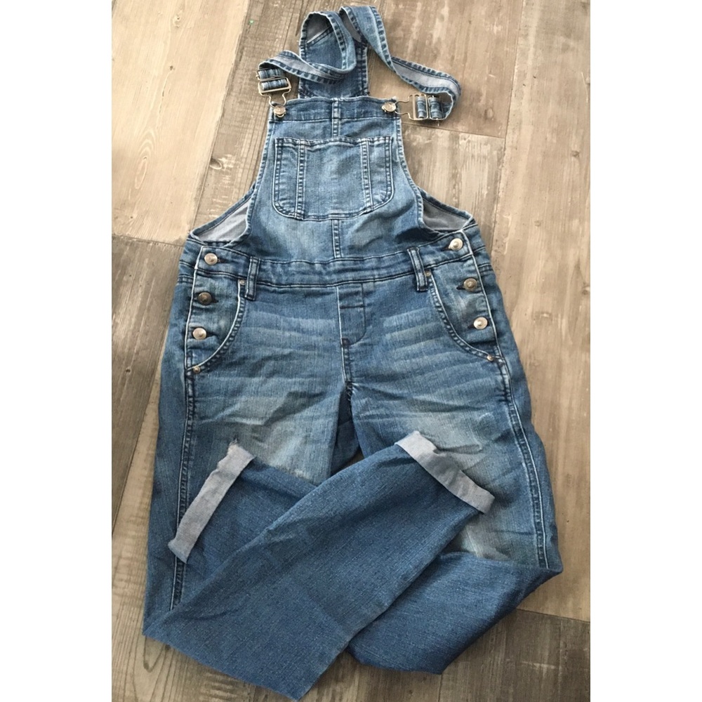 Lei Denim Cuffed Overalls
